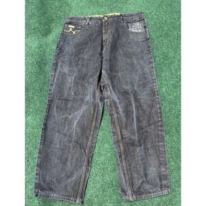 Vintage LR Geans LRG Jeans Mens 37 Dark Baggy Y2K Skater Embroidered Street Wear